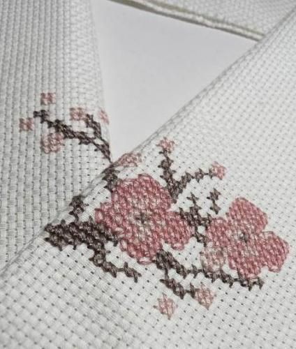 クロスステッチ半衿 桜 Goma Workshop