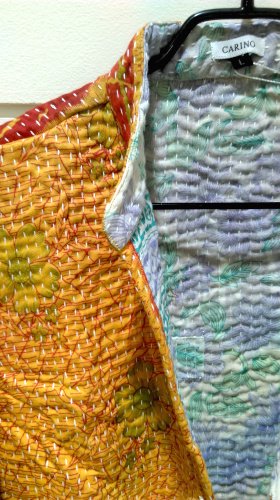 日本最大の カンタ 刺し子 羽織り ジャケット インド カーディガン