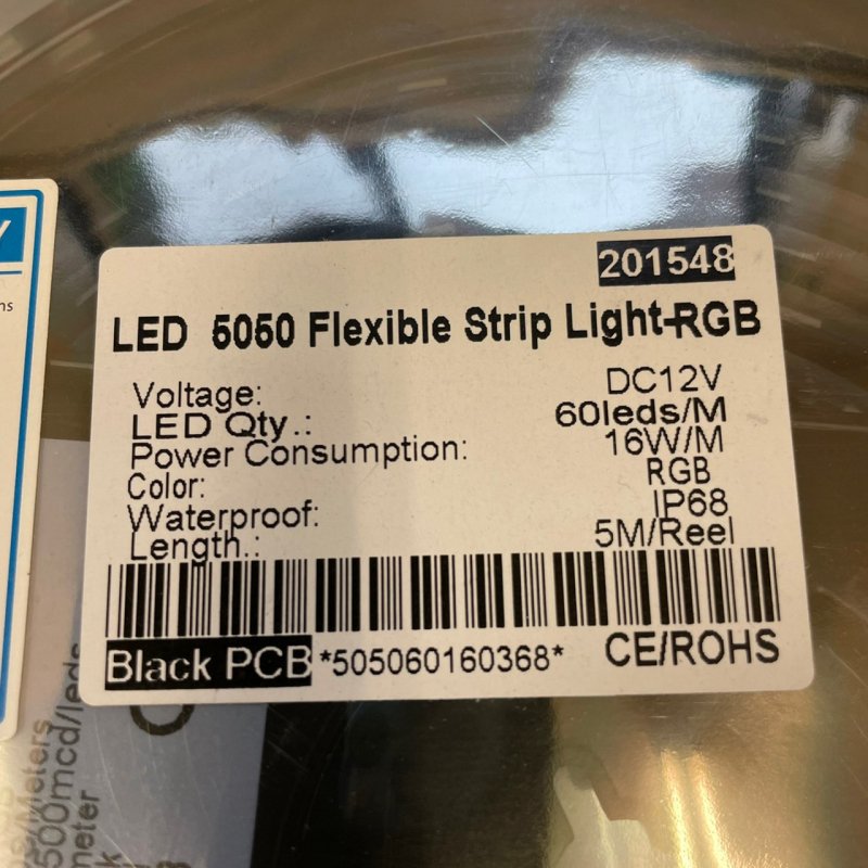 ■4本セットのため安いです■新品■RGBフルカラー　5mでLED300個　IP68（防水仕様） 基盤色：黒（代引き不可商品）