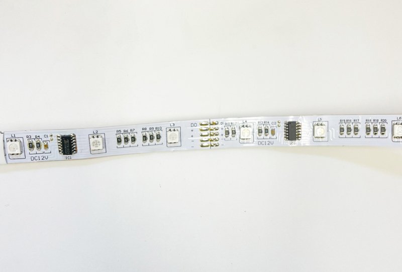 LEDテープライト■RGBフルカラー　ピクセルタイプ　ICはTM1809　IP20（通常使用）5m　基盤色:白  （代引き不可商品）