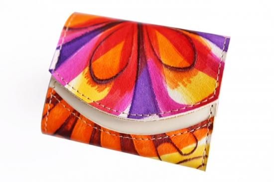 限定】小さい財布 小さいふ。イタリアンレザー+アートシリーズ