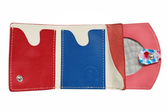 小さい財布 小さいふ。ステンドグラスシリーズ「ペケーニョ　stendglass　カルメン」赤×青 - 小さい財布の小さいふ。クアトロガッツ　 公式Webshop