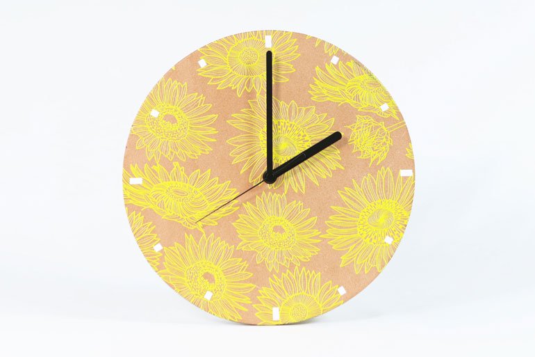 革の時計  Sun Flower　黄