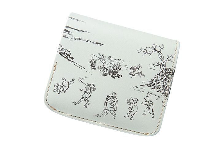 美品　ちいさいふ　小さい財布　クアトロガッツ　コンチャ　鳥獣戯画　白 小さい財布 小さいふ。日本の伝統紋様シリーズ「ペケーニョ 鳥獣