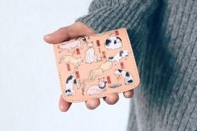 猫好きの方に贈る小さいふ - 小さい財布の小さいふ。クアトロ