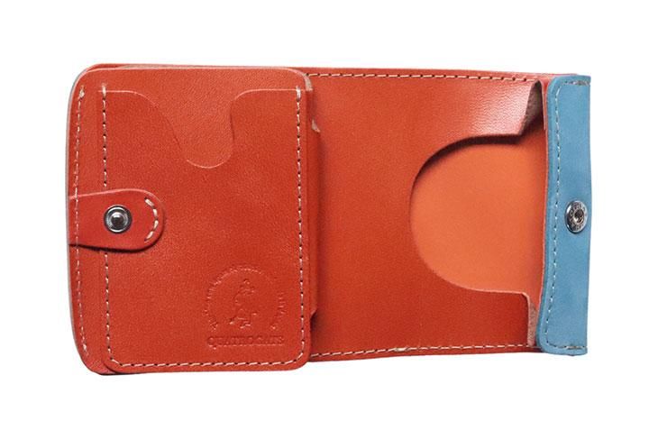 小さいふ。コンチャ 辰年「イタリアンレザー ヌバック ライトブルー