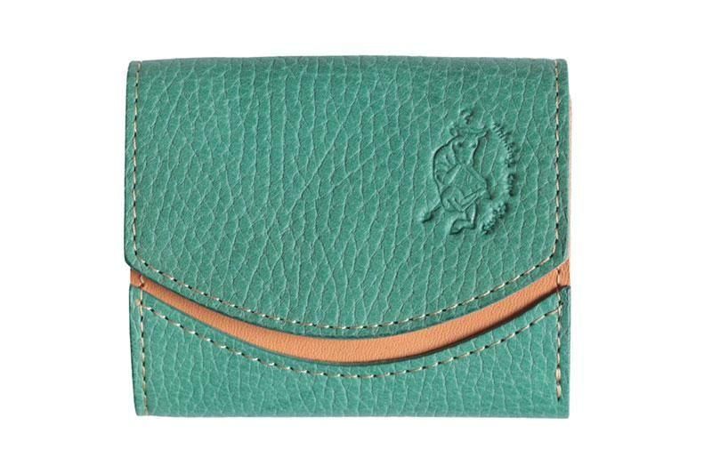 【Cnhoaitr】ミニ財布 （ ターコイズ × グレー ）【受注生産】 Cnhoaitr】ミニ財布 （ ターコイズ × グレー ）【受注生産