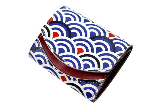 【小さい財布・極小財布】小さいふ。 ペケーニョ 青海波（藍色） セイガイハ 【日本の伝統文様シリーズ】