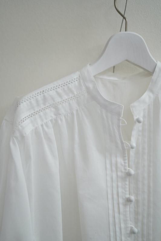 スタンドカラーピンタックブラウス/ブラック38 - *empress-195*の