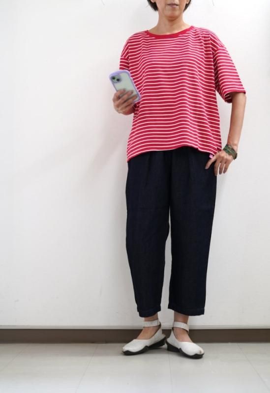 FS linen cropped taperd/コットンリネンデニムクロプト