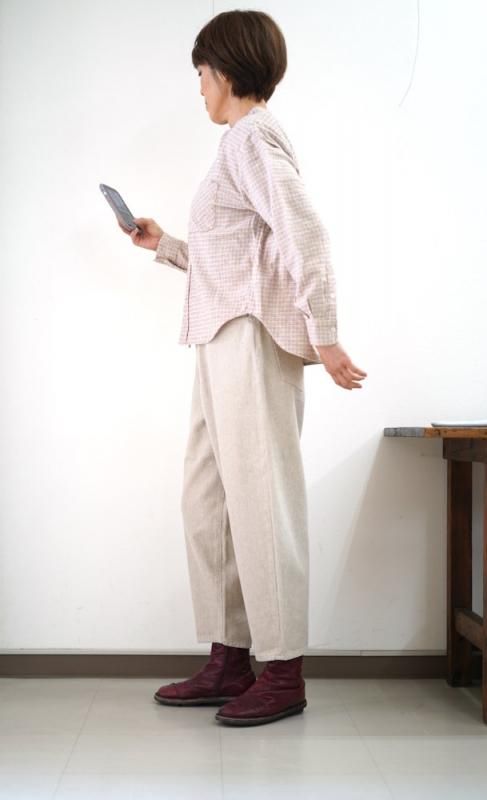 綿麻ツイルバレルパンツ/Cotton&Linen barrelpants - *empress