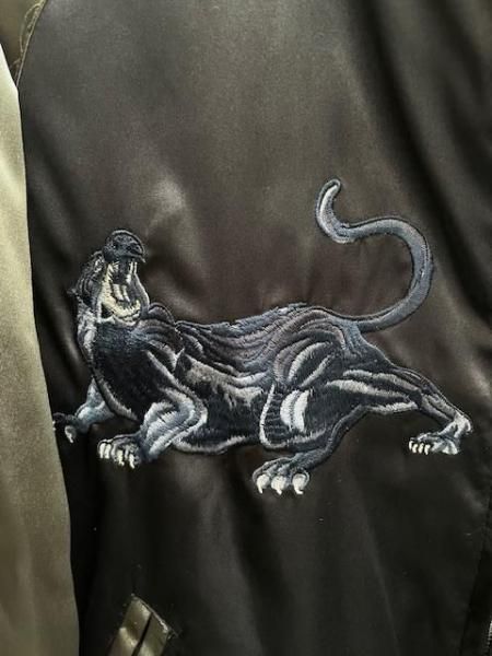 スカジャン | 黒豹と竜 刺繍 - ミリタリーショップ FUJI