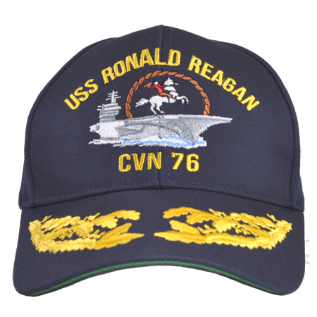 米軍 艦船CAP CVN-76 RONALD REAGAN -ロナルドレーガン帽子 将官 米軍 艦船CAP CVN-76 RONALD REAGAN -ロナルドレーガン帽子 将官