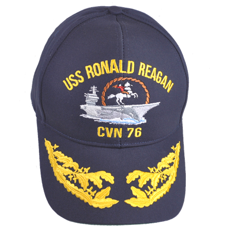 米軍 艦船CAP CVN-76 RONALD REAGAN -ロナルドレーガン帽子 将官