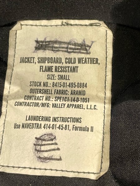 米軍放出品 US NAVY デッキジャケット サイズS 中古良品