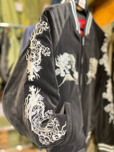 別珍 ベロア スカジャン スーベニアジャケット 龍 刺繍 横須賀