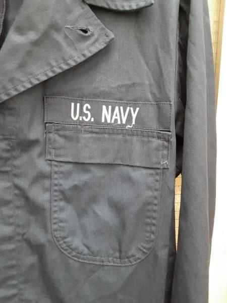 米海軍 USEDユティリティ ツナギ US NAVY ワッペン付き サイズ44L 米海軍 USEDユティリティ ツナギ US NAVY ワッペン付き サイズ44L