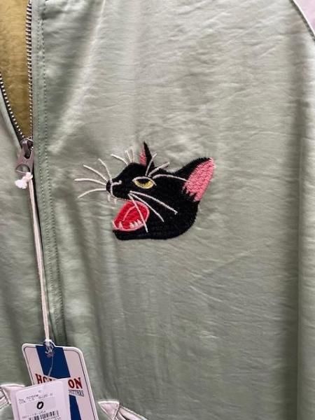 HOUSTONウーマン スーベニアジャケット | 猫柄刺繍 | 送料無料