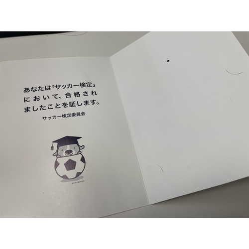 第6回サッカー検定 特典 ネスタ(合格認定証台紙付き) - マロン 第6回サッカー検定 特典 ネスタ(合格認定証台紙付き) - マロン