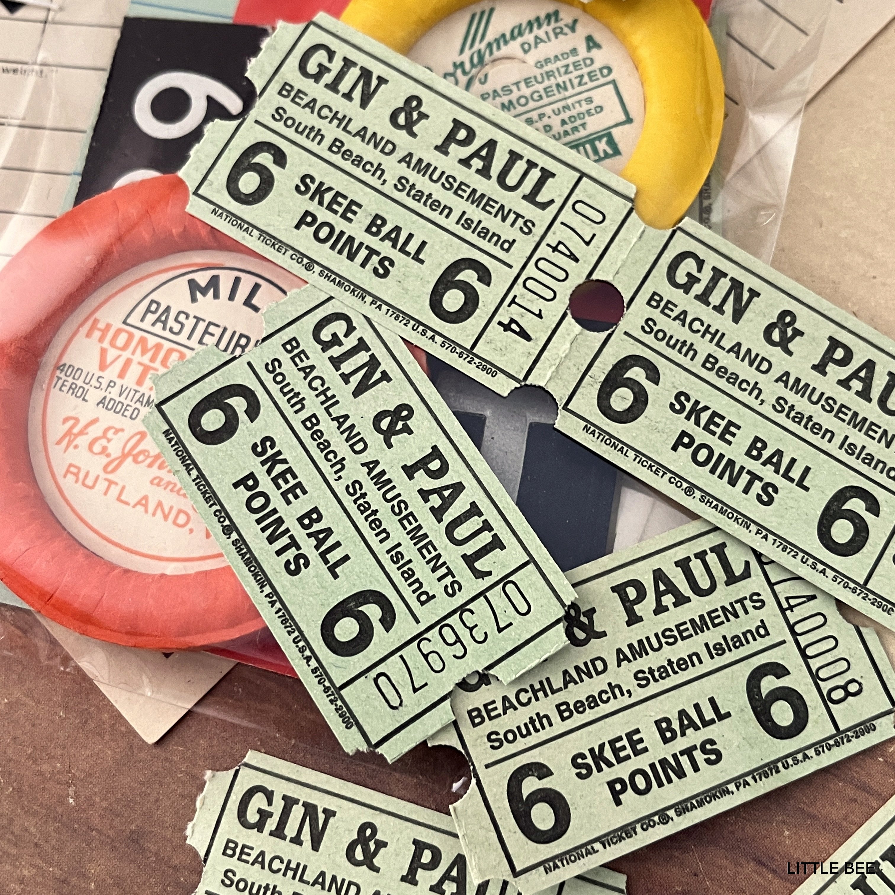 R 999 Gin Paul スキーボールチケット リトルビー 海外の紙もの 雑貨 スタンプ 文具 アンティーク