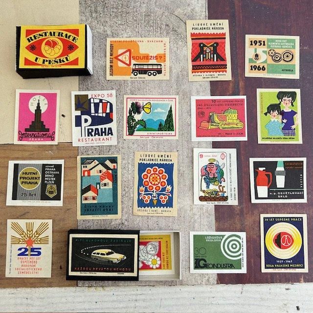 R-109 チェコマッチラベルアソート 15枚 - LITTLE BEE リトルビー