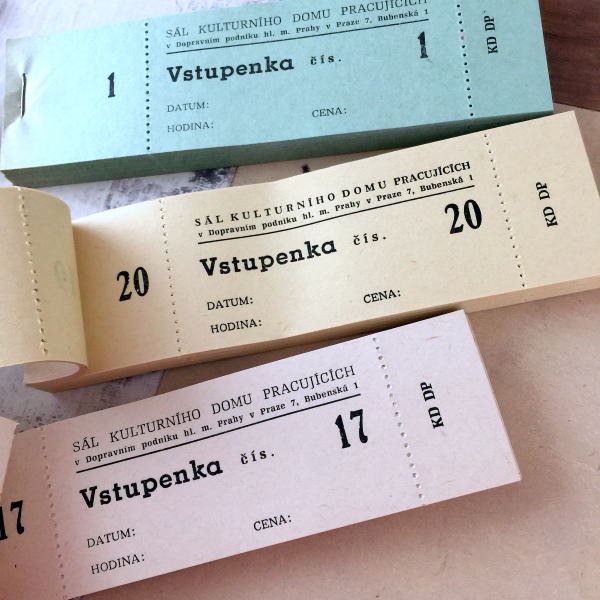 R-1255-1262 チェコ 60年代　チケット - リトルビー　～海外の紙もの・雑貨・スタンプ・文具・アンティーク～