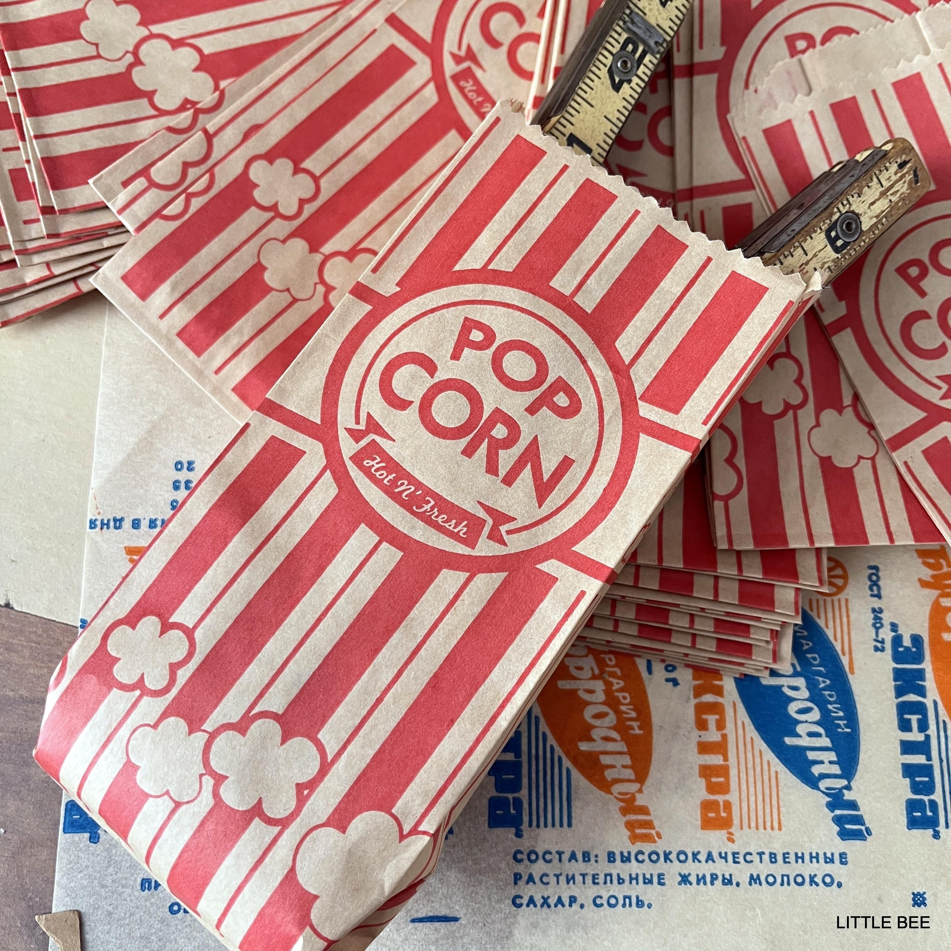 A-1297 ポップコーン クラフト紙袋 10枚 - LITTLE BEE リトルビー