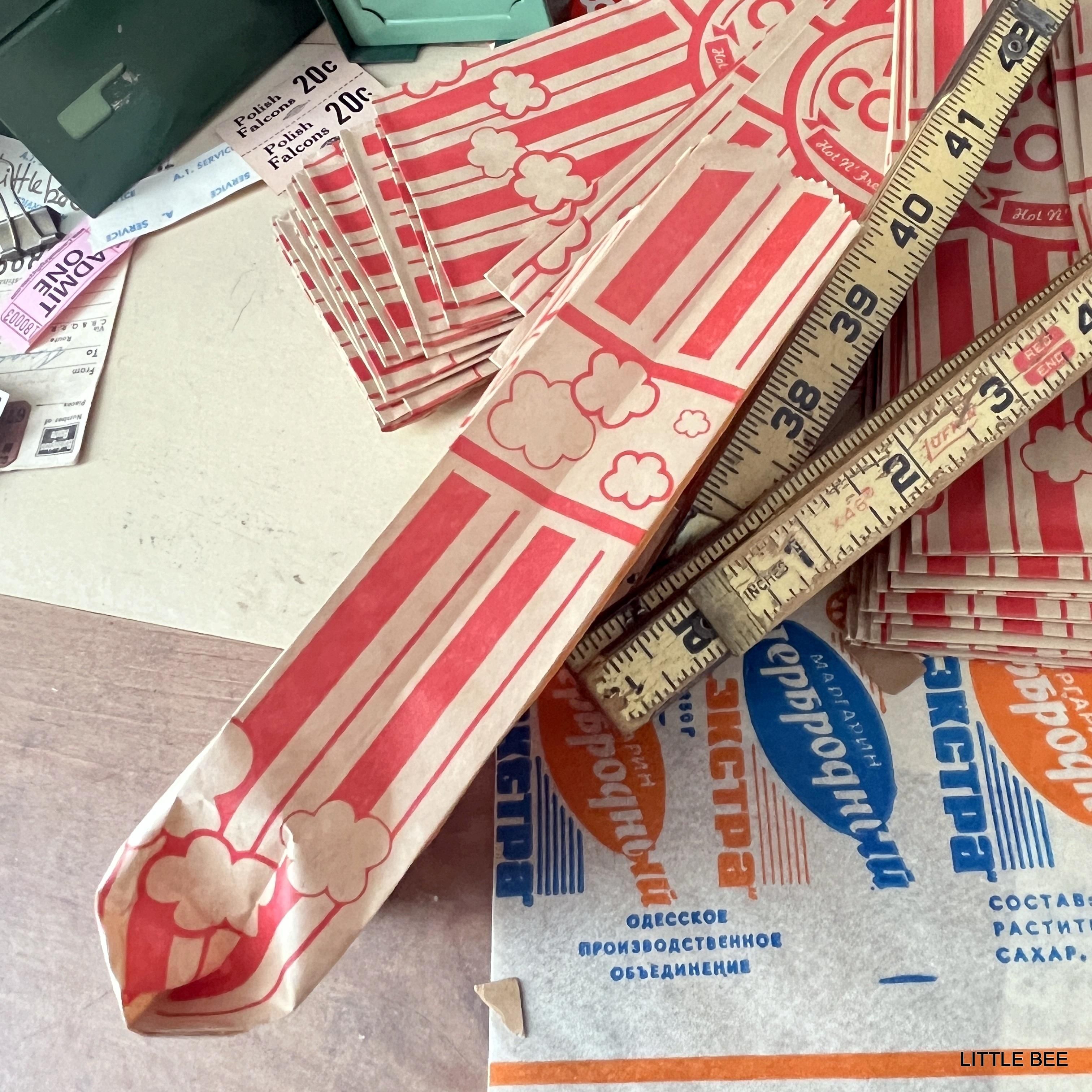 A-1297 ポップコーン クラフト紙袋 10枚 - LITTLE BEE リトルビー