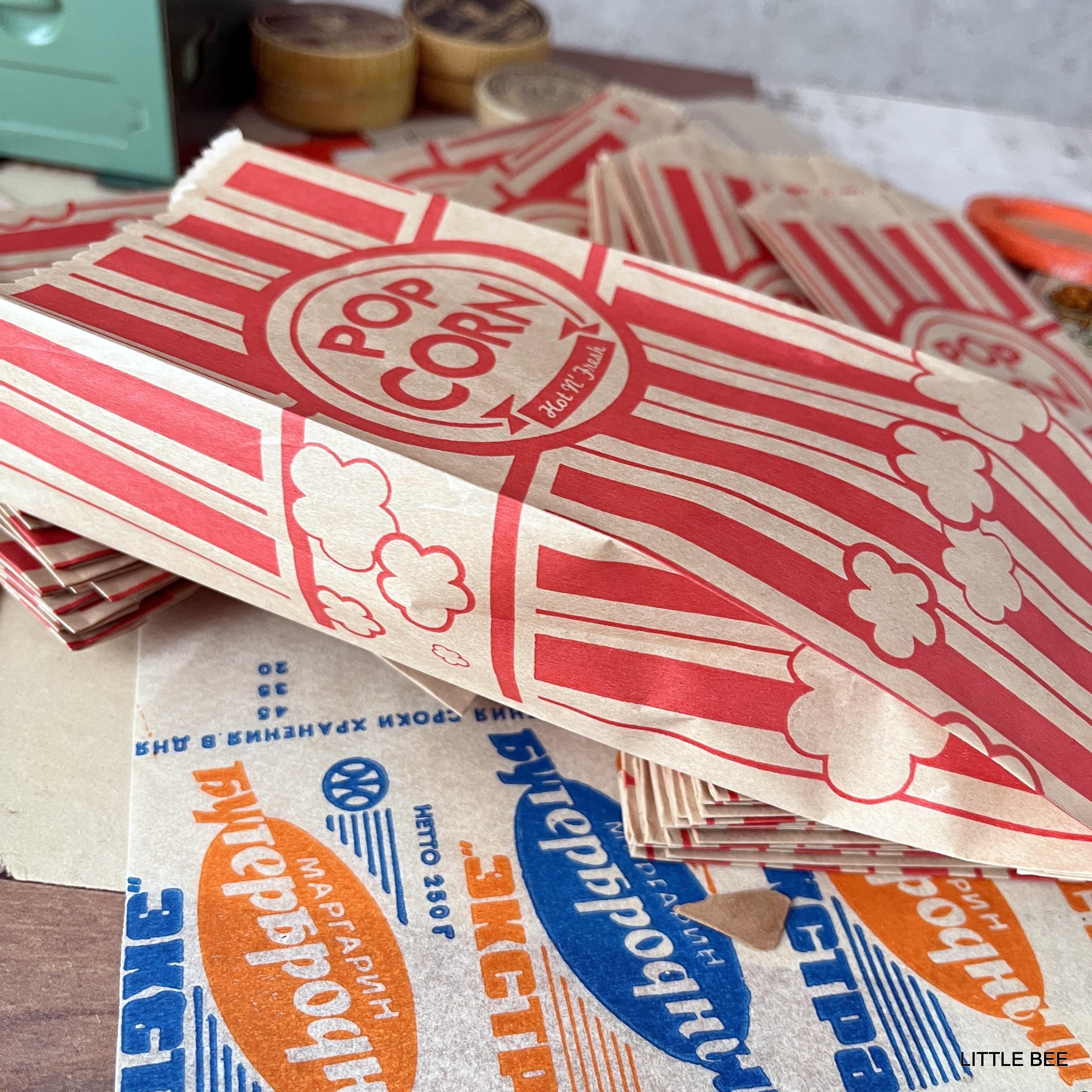 A-1297 ポップコーン クラフト紙袋 10枚 - LITTLE BEE リトルビー