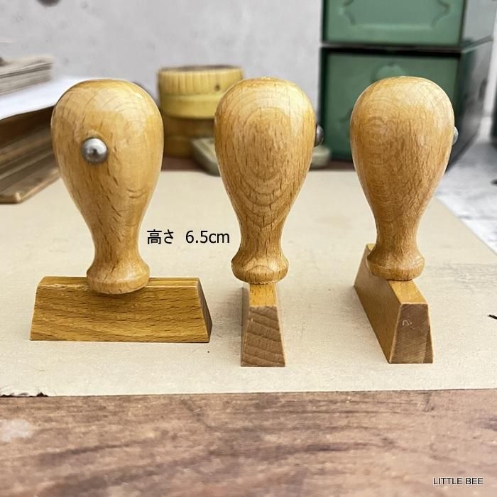 ドイツ 持ち手は木製 輸入スタンプ『ちょい足し クーゲル