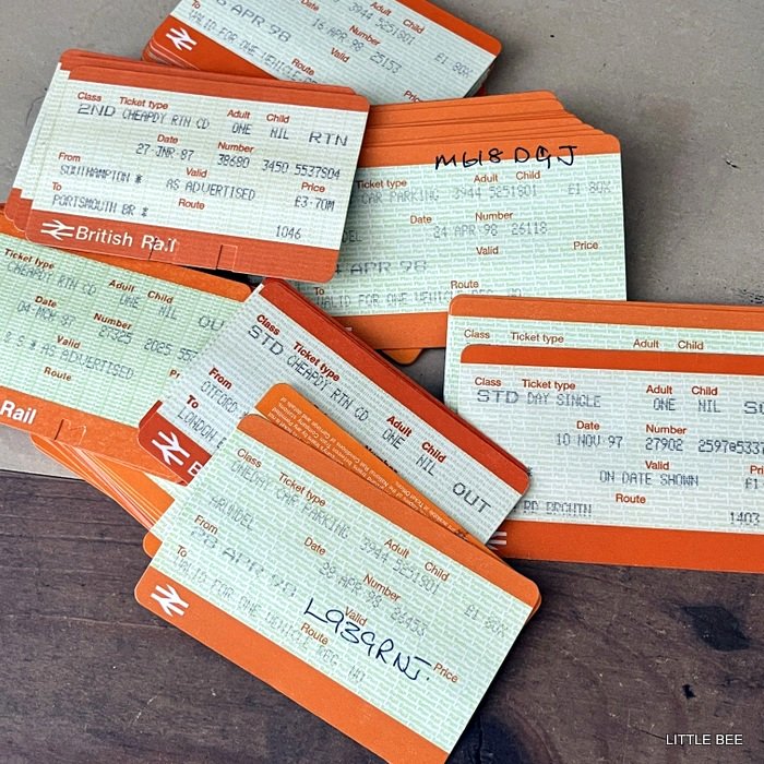 出産祝い 【150枚+α】イギリス鉄道 使用済チケット ヴィンテージ 切手 