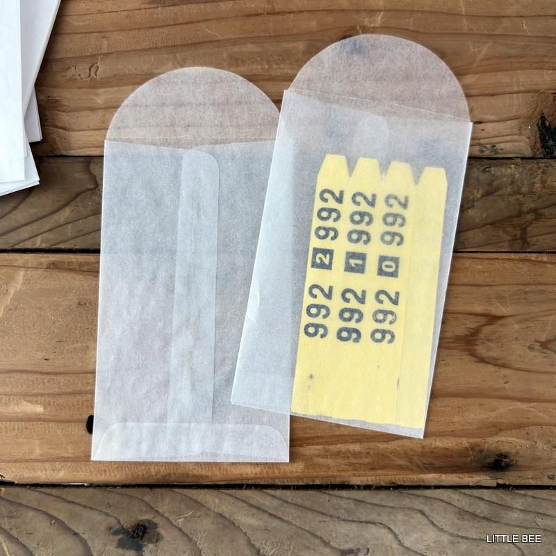 E-187 USA グラシン封筒 M 長方形 6.4×10.8cm - LITTLE BEE リトルビー