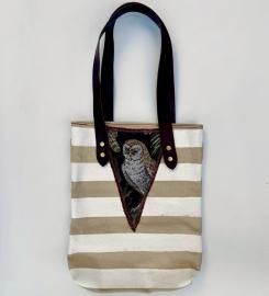 Border Paint Canvas mini Tote [Gray Beige x White] jacquard Bird<img class='new_mark_img2' src='https://img.shop-pro.jp/img/new/icons13.gif' style='border:none;display:inline;margin:0px;padding:0px;width:auto;' />
