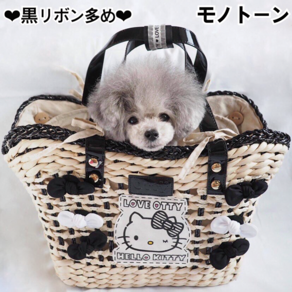 ハローキティ・リボン付きキャリーカゴバッグ - 【Otty】犬服＆小物ブランド・オフィシャルサイト《公式通販》