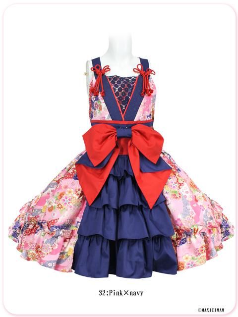 8W1019 濃姫の戦国月夜の乙女 夢幻の恋変化JSK 和ロリィタ 8W1019 濃姫の戦国月夜の乙女 夢幻の恋変化JSK 和ロリィタ