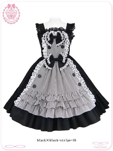 オリジナル ロリータ♡メイドさん A4 8W1028 アラモードなメイドさんのストライプキャンディーJSK