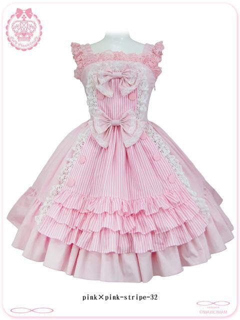 MAM MAXICIMAM アラモードなメイドさんのストライプキャンディーJSK Amazon | 8WH030 アラモードなメイドさんのストライプ