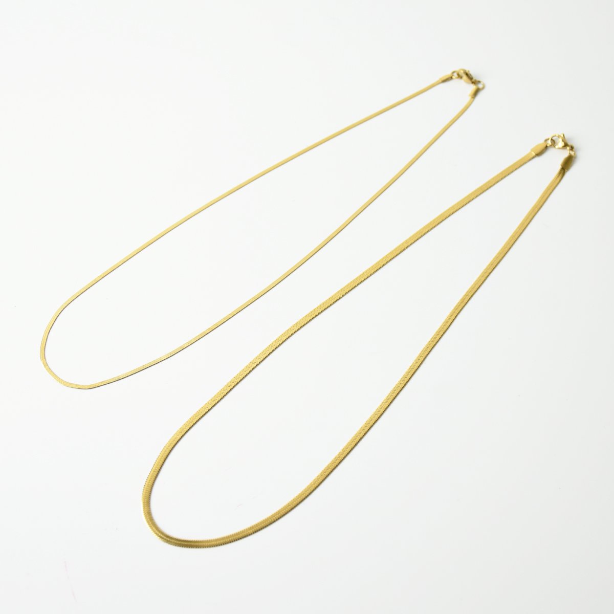 Goldplate Flat Snake Chain Necklace(2Type)
                          </a>
            <span class=