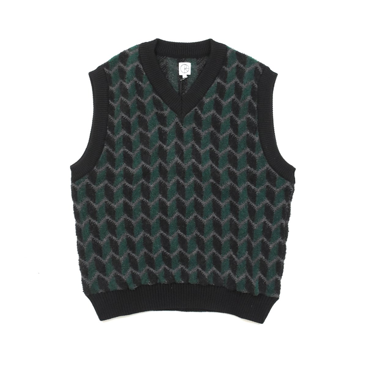 <img class='new_mark_img1' src='https://img.shop-pro.jp/img/new/icons23.gif' style='border:none;display:inline;margin:0px;padding:0px;width:auto;' />POLAR SKATEZig Zag Knit Vest (BlackDark Teal)
                          </a>
            <span class=