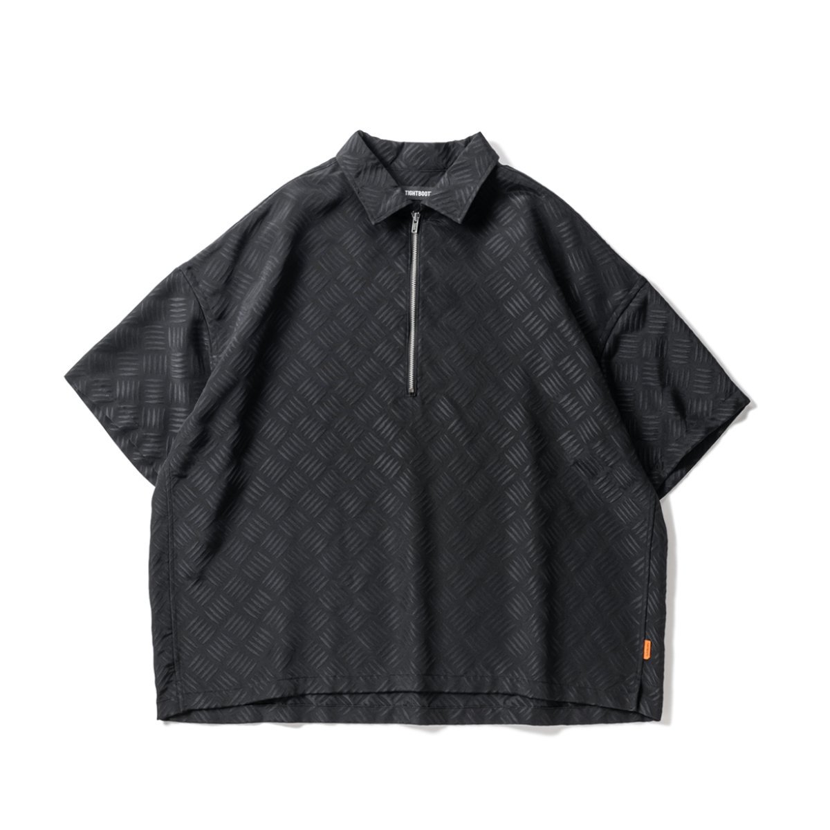 <img class='new_mark_img1' src='https://img.shop-pro.jp/img/new/icons8.gif' style='border:none;display:inline;margin:0px;padding:0px;width:auto;' />TIGHTBOOTHChecker Plate Half Zip Shirt (Black)
                          </a>
            <span class=
