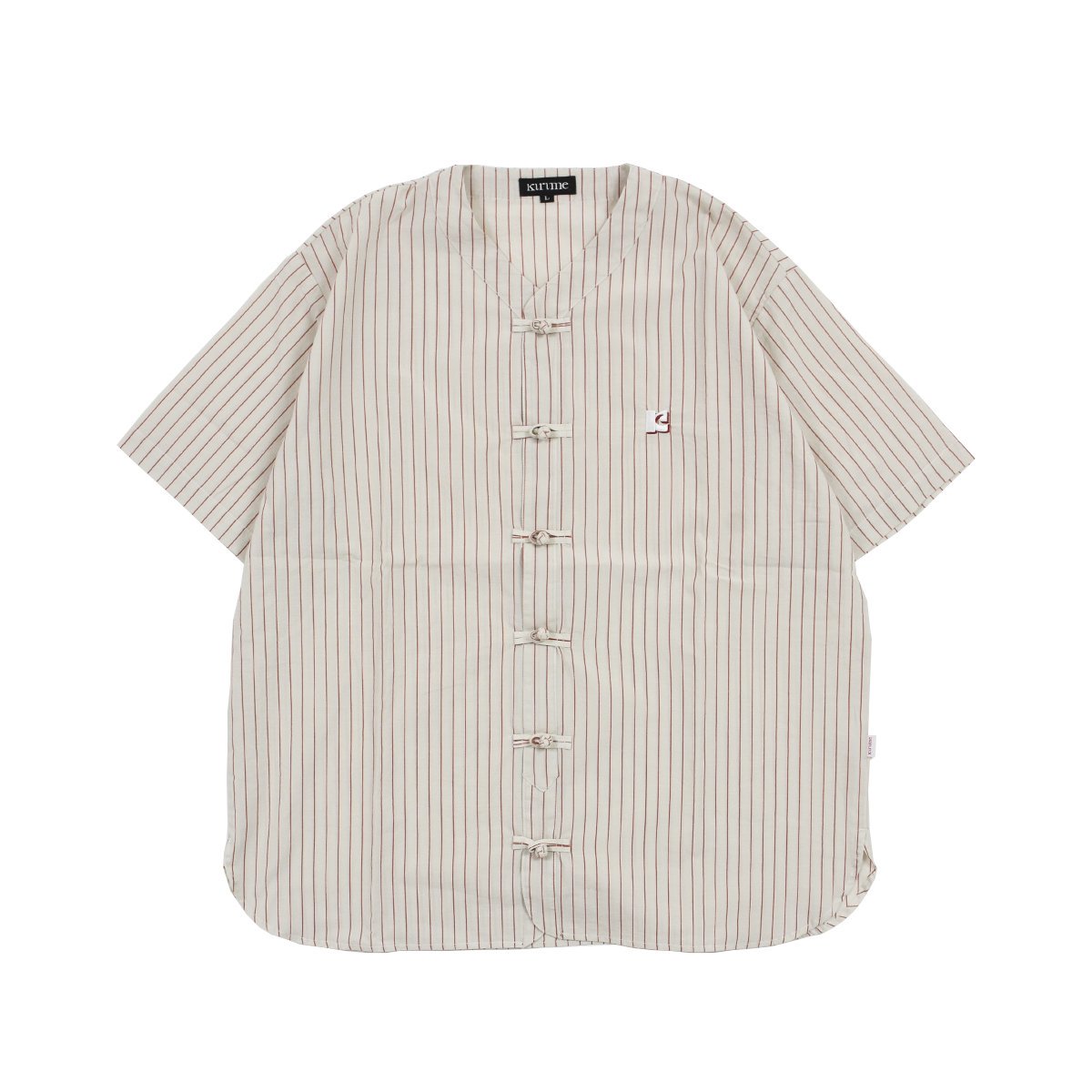 KirimeChina Button Base Ball  Shirt (RedOff White)
                          </a>
            <span class=