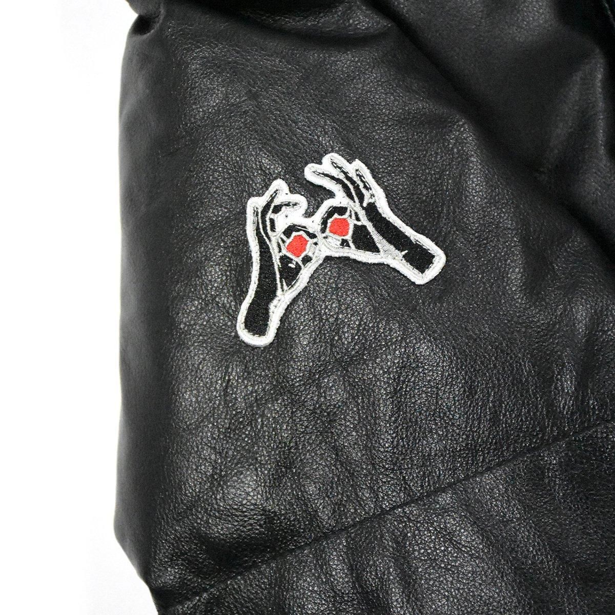 TIGHTBOOTH×KILLER BONG］Leather MA-1 Down Jacket (Black