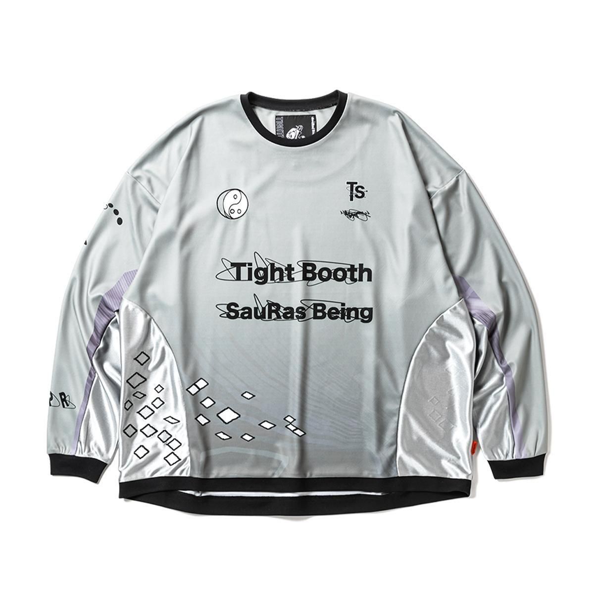 TIGHTBOOTH SauRas Being L/S サッカーシャツ 長袖 TIGHTBOOTH x SauRas Being】L/S SOCCER JERSEY grey タイト