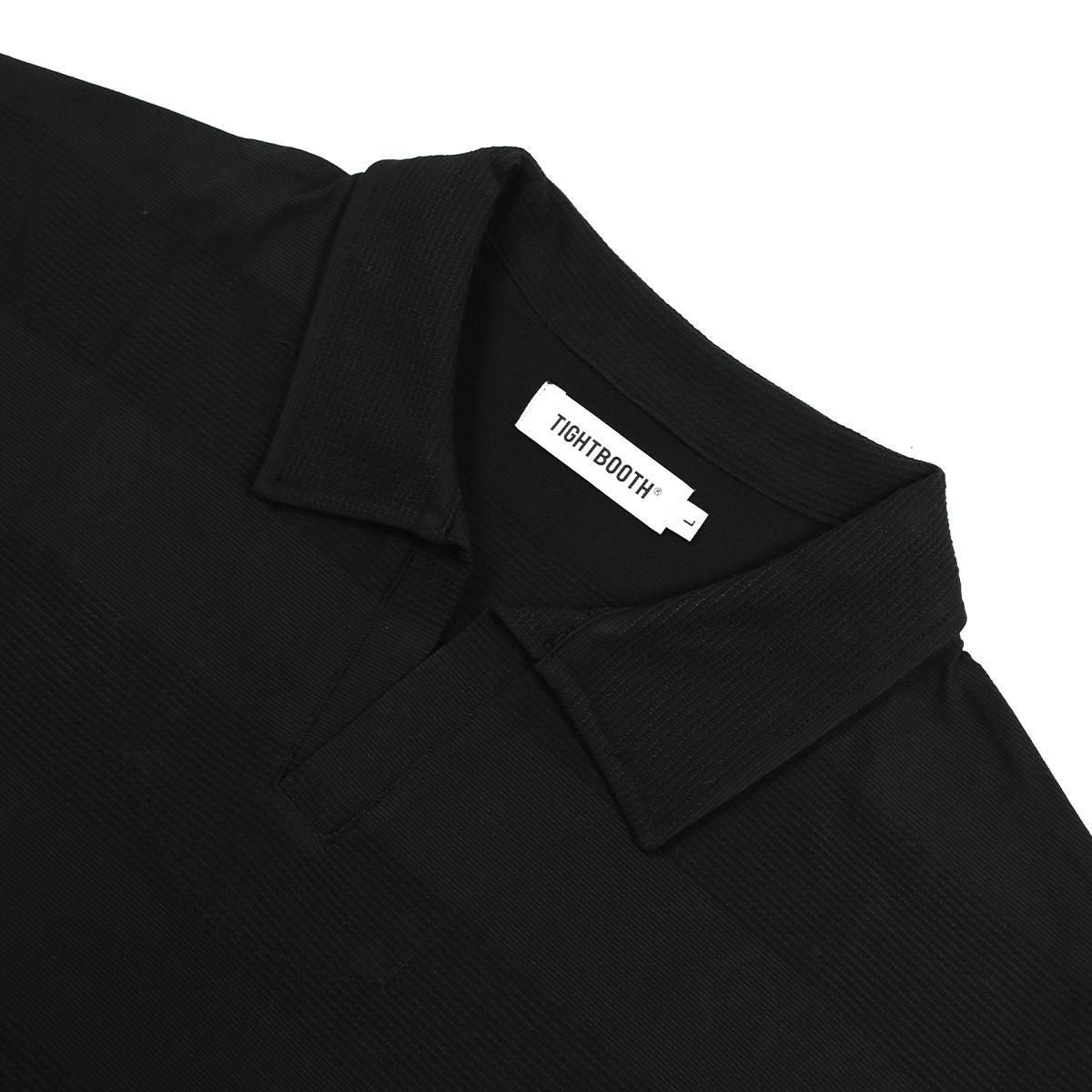 トップス TIGHTBOOTH RIDGE BORDER OPEN POLO BLACK RIDGE BORDER OPEN POLO #Black [SS25-S06] – cocorozashi