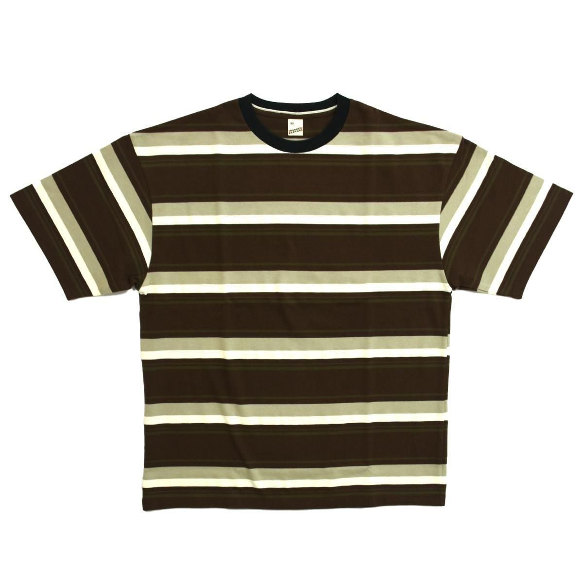<img class='new_mark_img1' src='https://img.shop-pro.jp/img/new/icons8.gif' style='border:none;display:inline;margin:0px;padding:0px;width:auto;' />Screen StarsMulti Border S/S Tee (Brown)
                          </a>
            <span class=