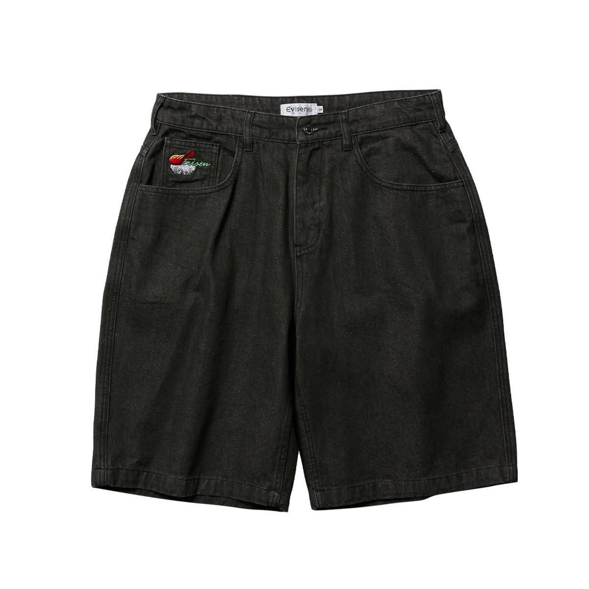 パンツ SUSHI DENIM SHORTS - LIGHT BLACK M EVISEN］Sushi Denim Shorts (Light Black) - LION SHARE