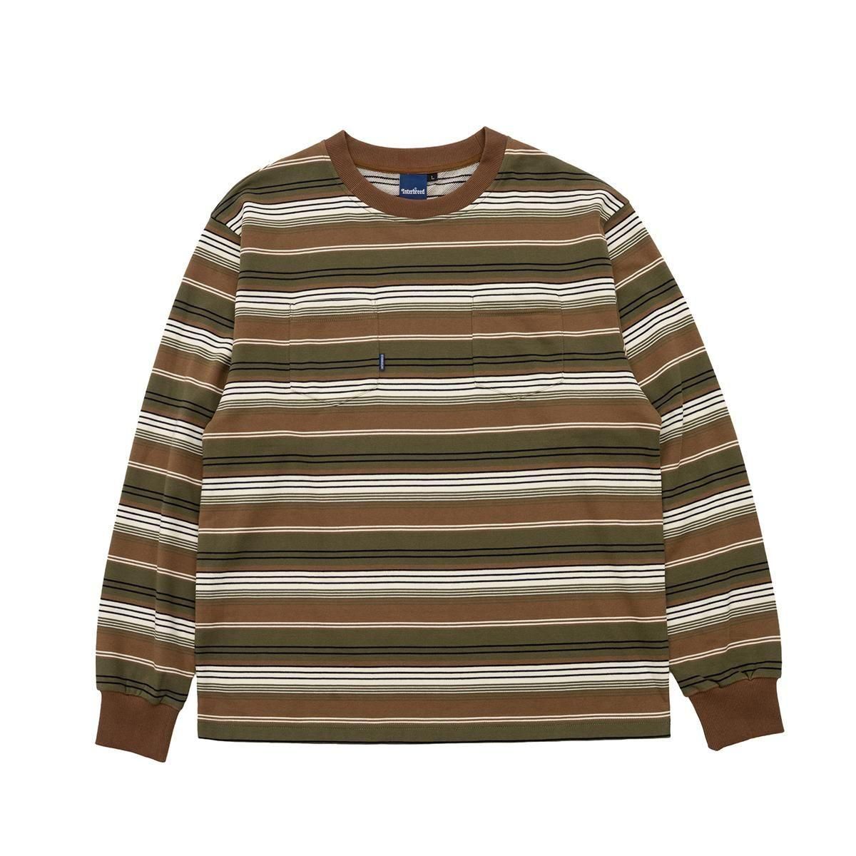 <img class='new_mark_img1' src='https://img.shop-pro.jp/img/new/icons8.gif' style='border:none;display:inline;margin:0px;padding:0px;width:auto;' />INTERBREEDFrench Terry Striped Tee (Brown) 
                          </a>
            <span class=