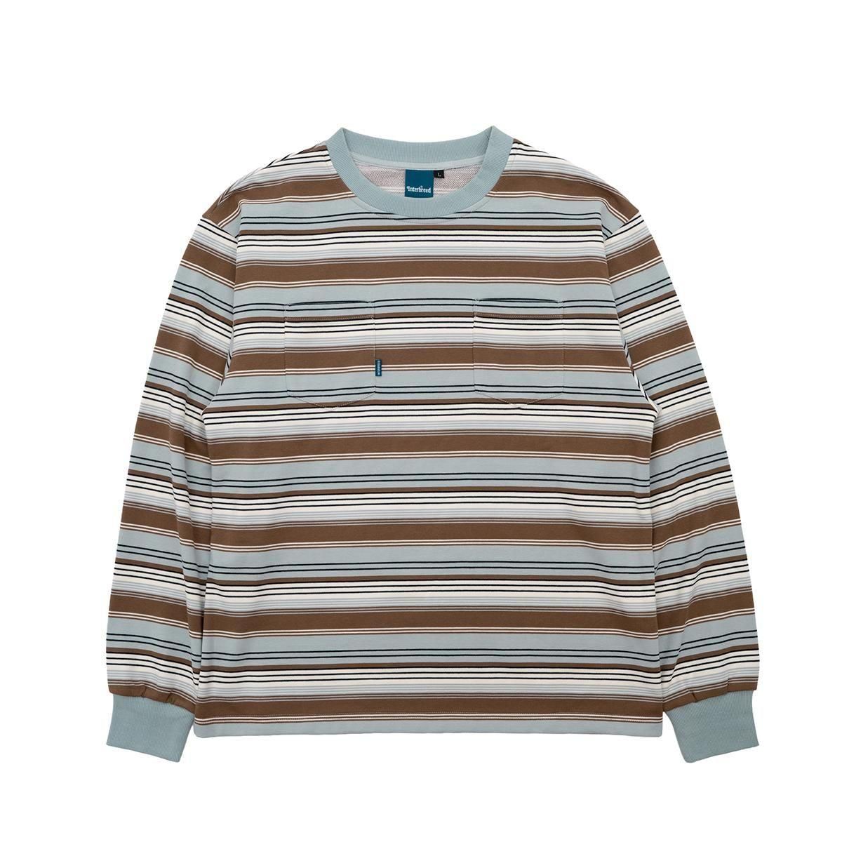 <img class='new_mark_img1' src='https://img.shop-pro.jp/img/new/icons8.gif' style='border:none;display:inline;margin:0px;padding:0px;width:auto;' />INTERBREEDFrench Terry Striped Tee (Sax) 
                          </a>
            <span class=