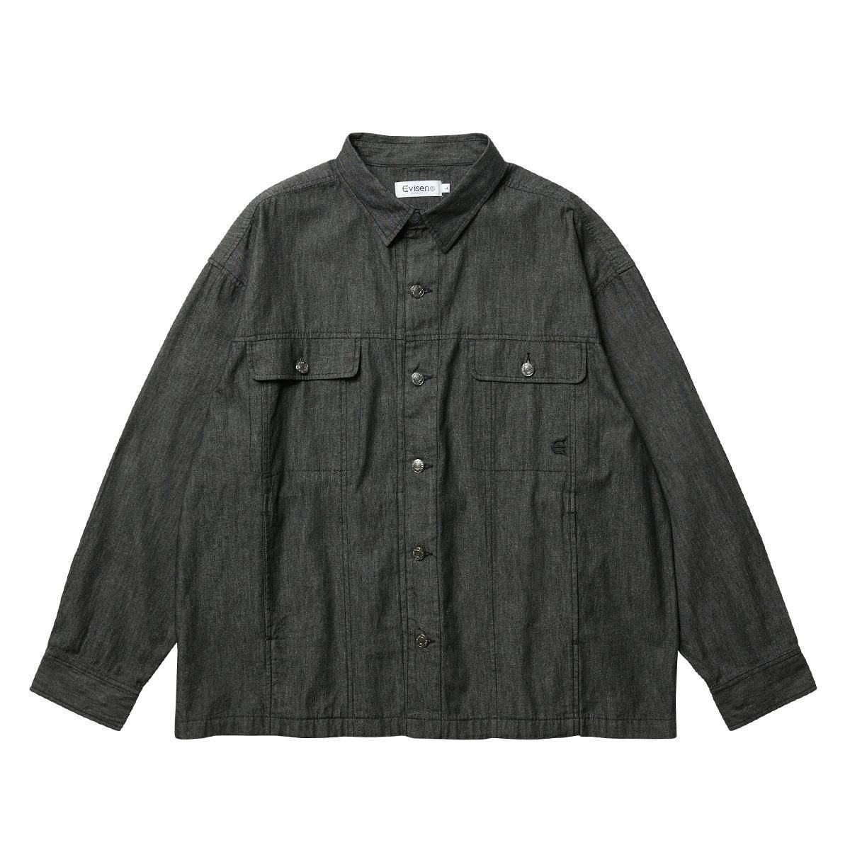 <img class='new_mark_img1' src='https://img.shop-pro.jp/img/new/icons8.gif' style='border:none;display:inline;margin:0px;padding:0px;width:auto;' />EVISEN2nd Chambray Denim Shirt (Black)
                          </a>
            <span class=