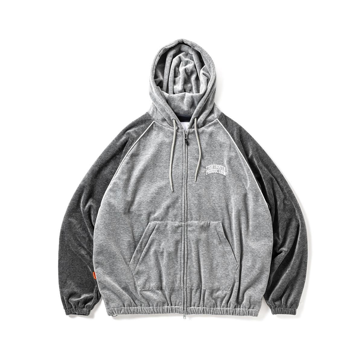 <img class='new_mark_img1' src='https://img.shop-pro.jp/img/new/icons8.gif' style='border:none;display:inline;margin:0px;padding:0px;width:auto;' />TIGHTBOOTHVelour Piping Hooded Jacket (Grey)
                          </a>
            <span class=